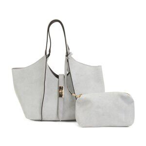CHEVAL Made In Italy Suede Flap Over Tote